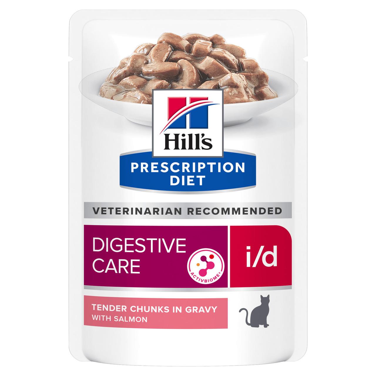 Hill's Prescription Diet i/d Digestive Care Wet Cat Food 48 x 85g Pouch Image 1