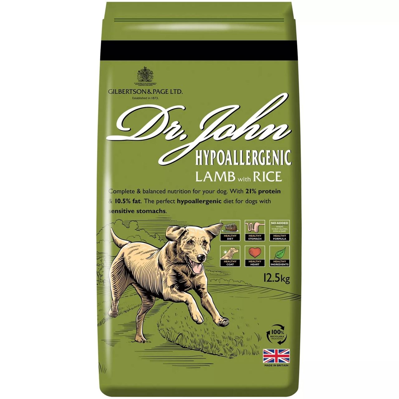 Dr John Hypoallergenic Lamb & Rice 12.5kg Image 1