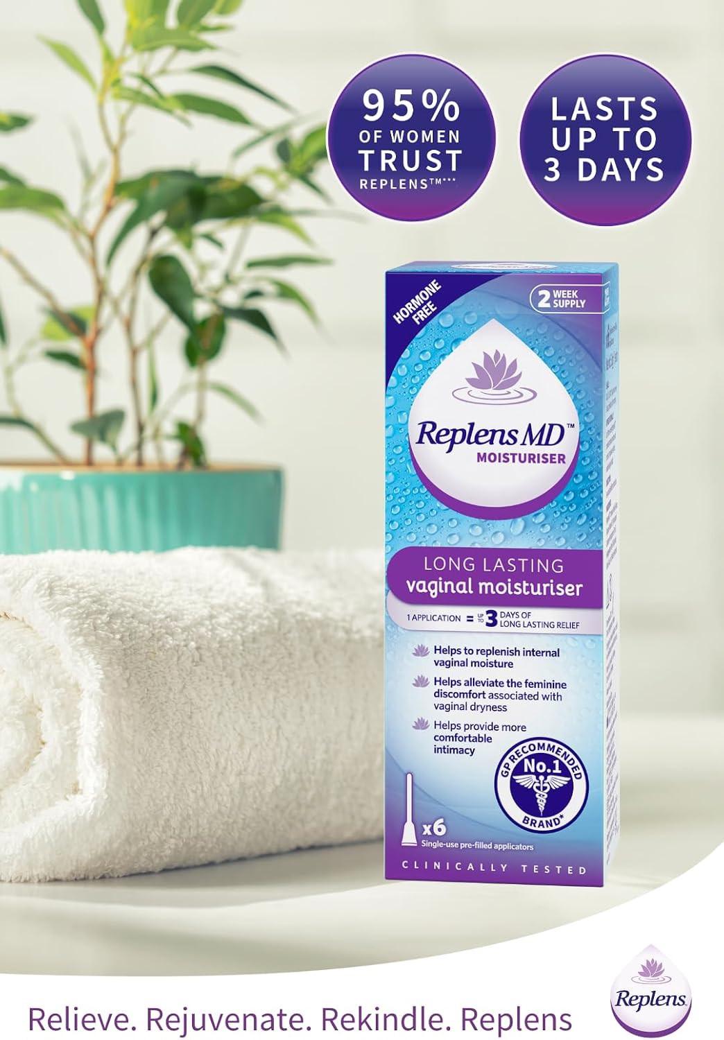 Replens MD Vaginal Moisturiser 6 Applicators Image https://cdn11.bigcommerce.com/s-g585yu857h/images/stencil/1280w/products/1675/34921/71kOKUOOhDL._AC_SL1500___32691.1784635968.jpg1