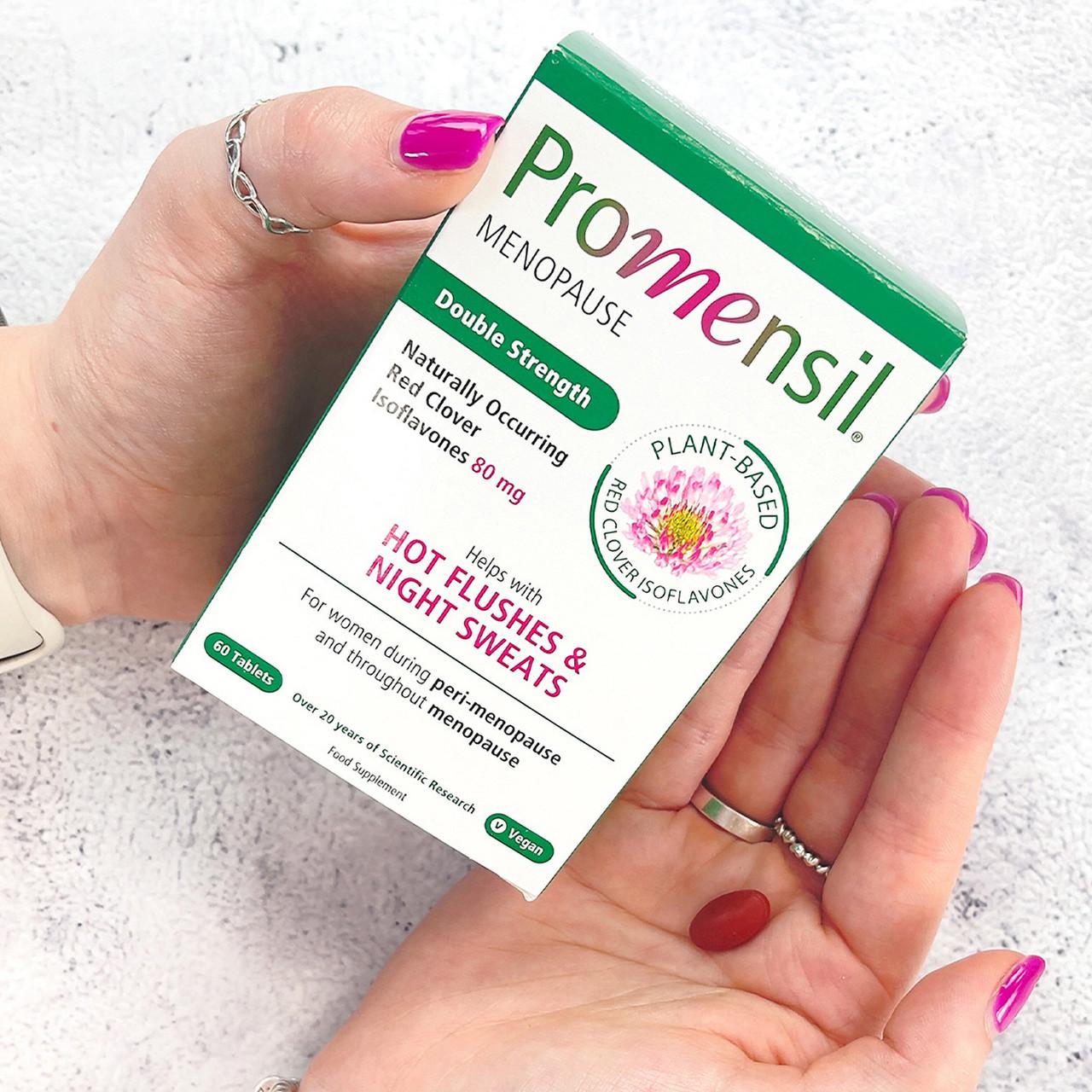 Promensil Double Strength 60 Tablets Image https://cdn11.bigcommerce.com/s-g585yu857h/images/stencil/1280w/products/1677/2493/Promensil-Double-Strength-Starter__08486__25532.1780491088.jpg1