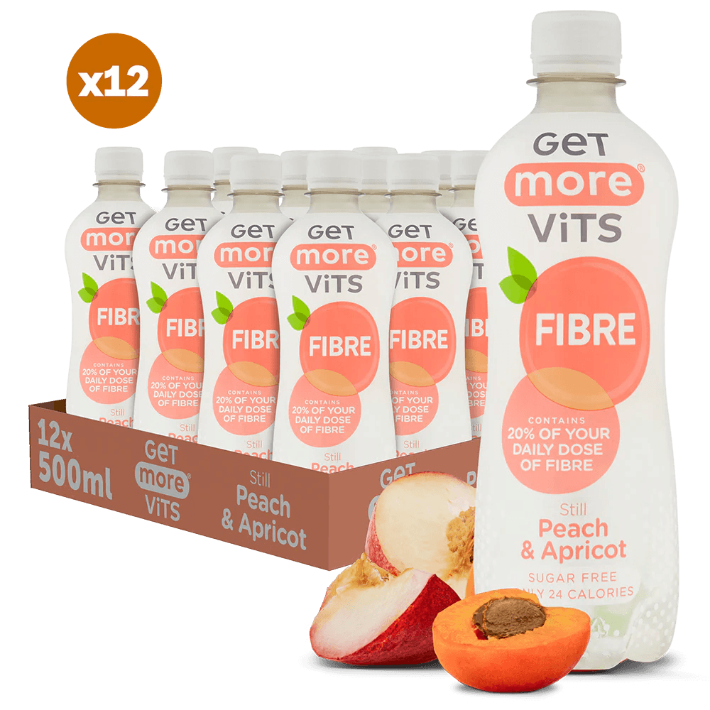 Get More Fibre Water Still Peach & Apricot Drink 12 x 500ml Image 1