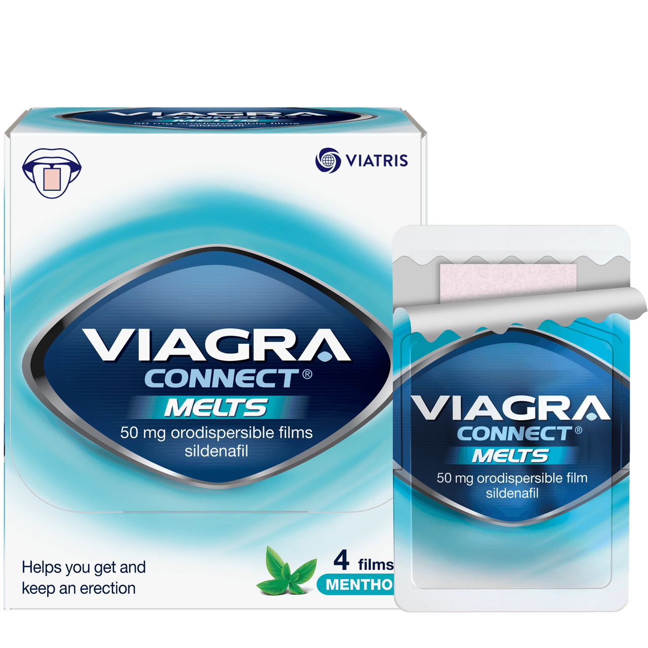 Viagra Connect Melts Orodispersible Film 50mg 4 Strips Image 1