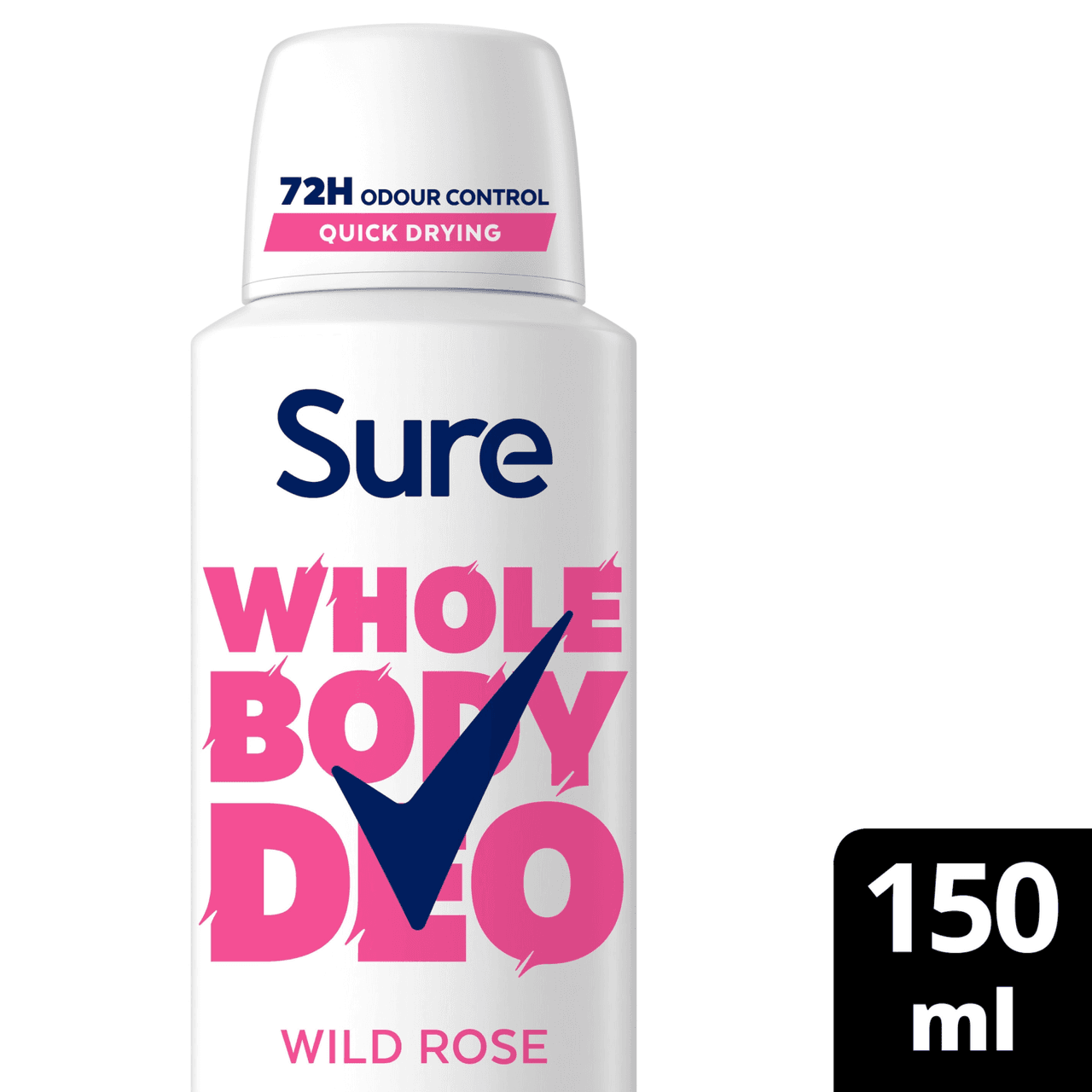 Sure Women Whole Body Deodorant Spray Wild Rose 150ml Image https://cdn11.bigcommerce.com/s-g585yu857h/images/stencil/1280w/products/16927/33674/8720181612657_T162__71448.1783440269.png1