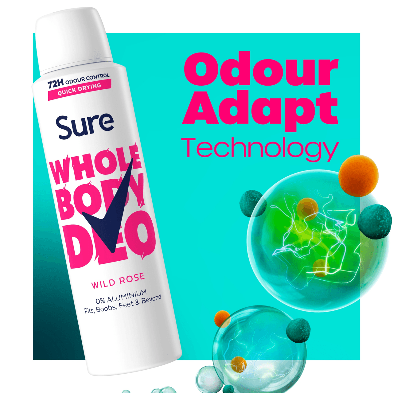 Sure Women Whole Body Deodorant Spray Wild Rose 150ml Image https://cdn11.bigcommerce.com/s-g585yu857h/images/stencil/1280w/products/16927/33676/8720181612657_T846__30467.1783440269.png1