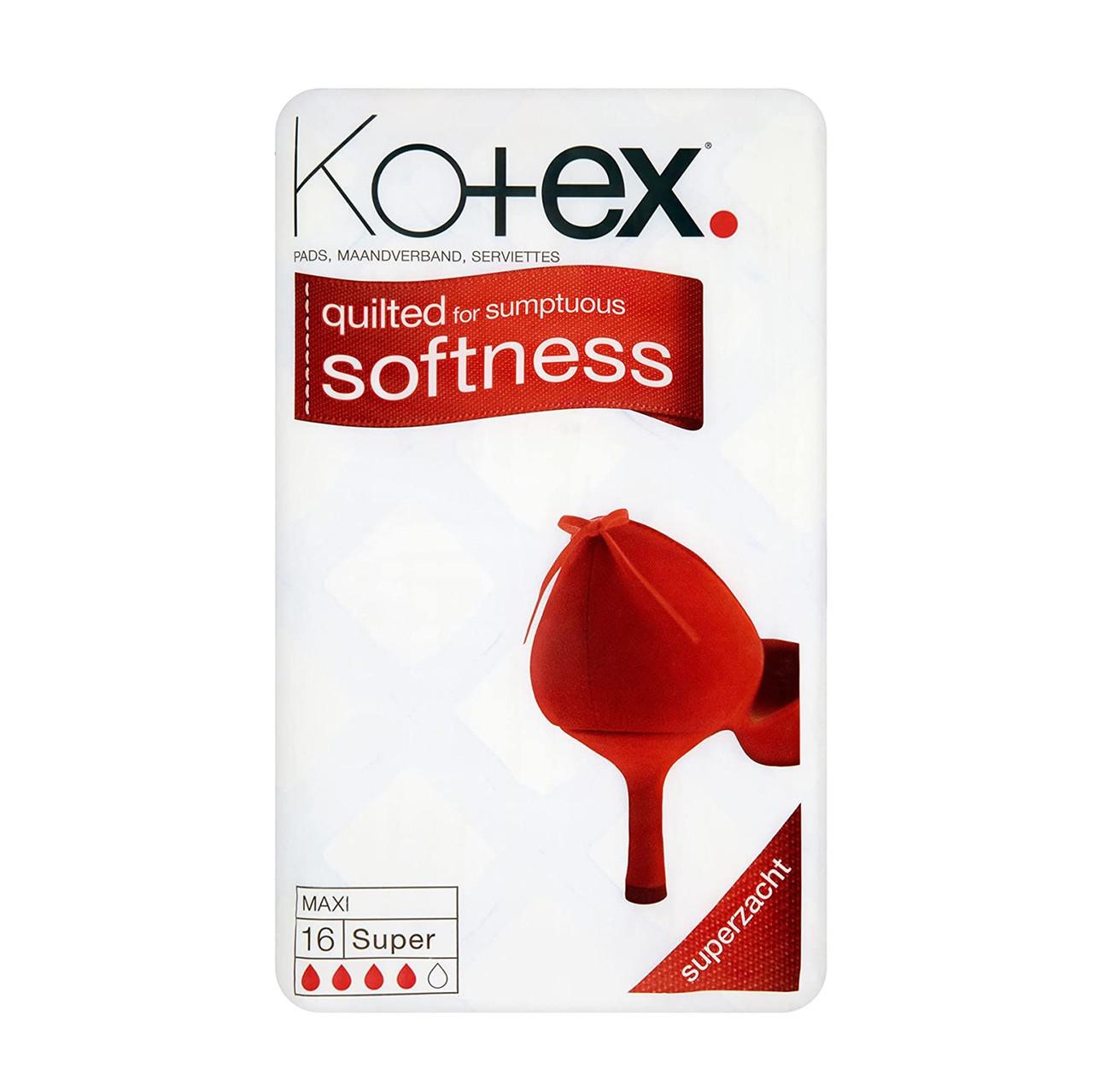 Kotex Maxi Super Pads 16 Pack Image 1