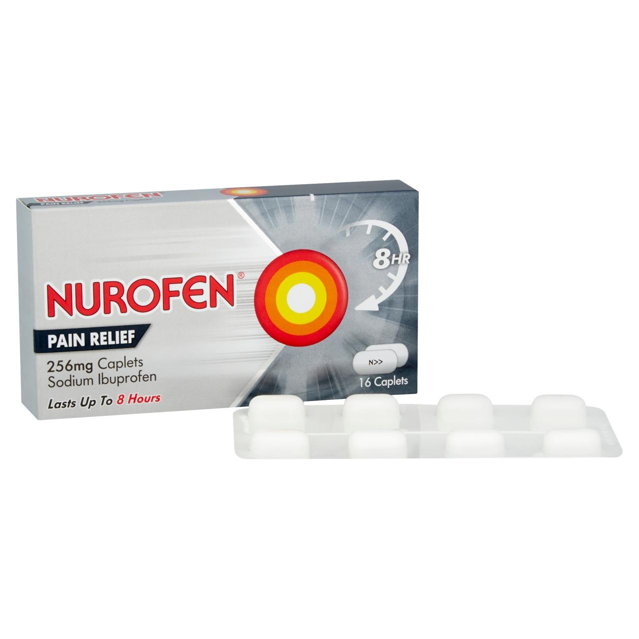 Nurofen Pain Relief 256mg 16 Caplets Image https://cdn11.bigcommerce.com/s-g585yu857h/images/stencil/1280w/products/17040/34747/5000158106482_T2__33588.1784196204.jpg1