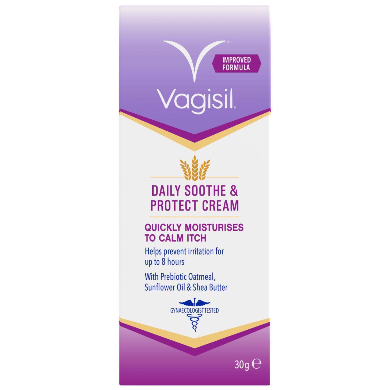 Vagisil Daily Soothe & Protect Cream with Prebiotic Oatmeal 30 Grams Image 1