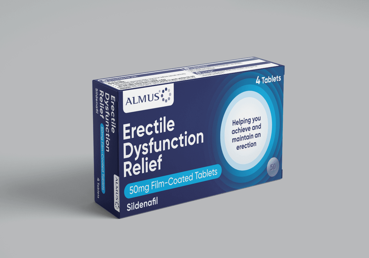 Almus Erectile Dysfunction Relief Sildenafil 50mg 4 Tablets Image 1