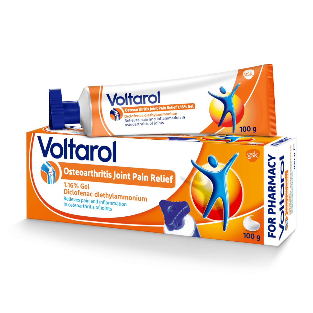 Voltarol Osteoarthritis Joint Pain Relief Gel 1.16% 100g Image 1