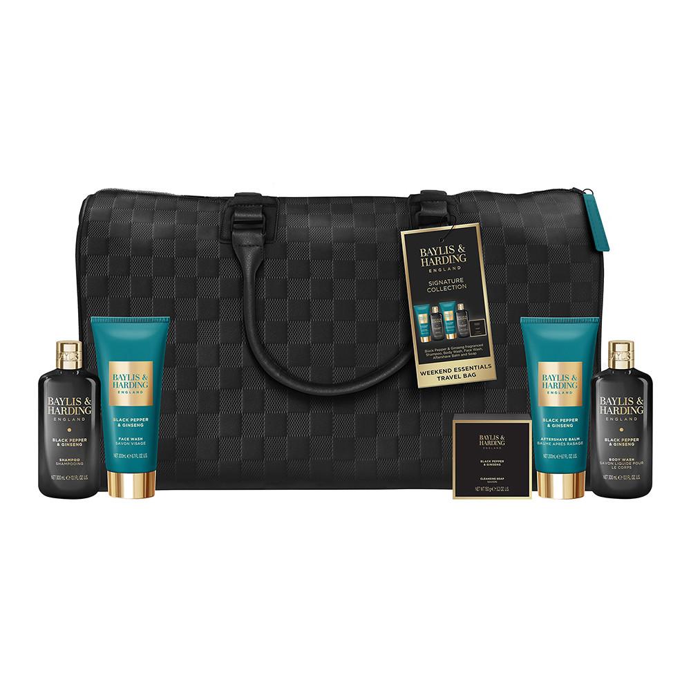 Baylis & Harding Black Pepper & Ginseng Men's Weekend Essentials Travel Bag Gift Set Image 1