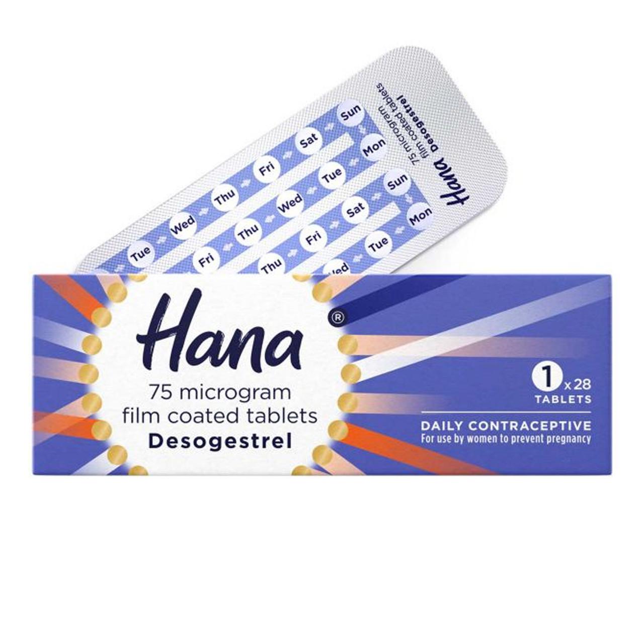 Hana Daily Contraceptive 75mg 1 Month Supply 28 Film Coated Tablets Image https://cdn11.bigcommerce.com/s-g585yu857h/images/stencil/1280w/products/1736/2615/Hana-Daily-Contraceptive-75mg-1-Month-Supply__20811__92783.1740667798.jpg1