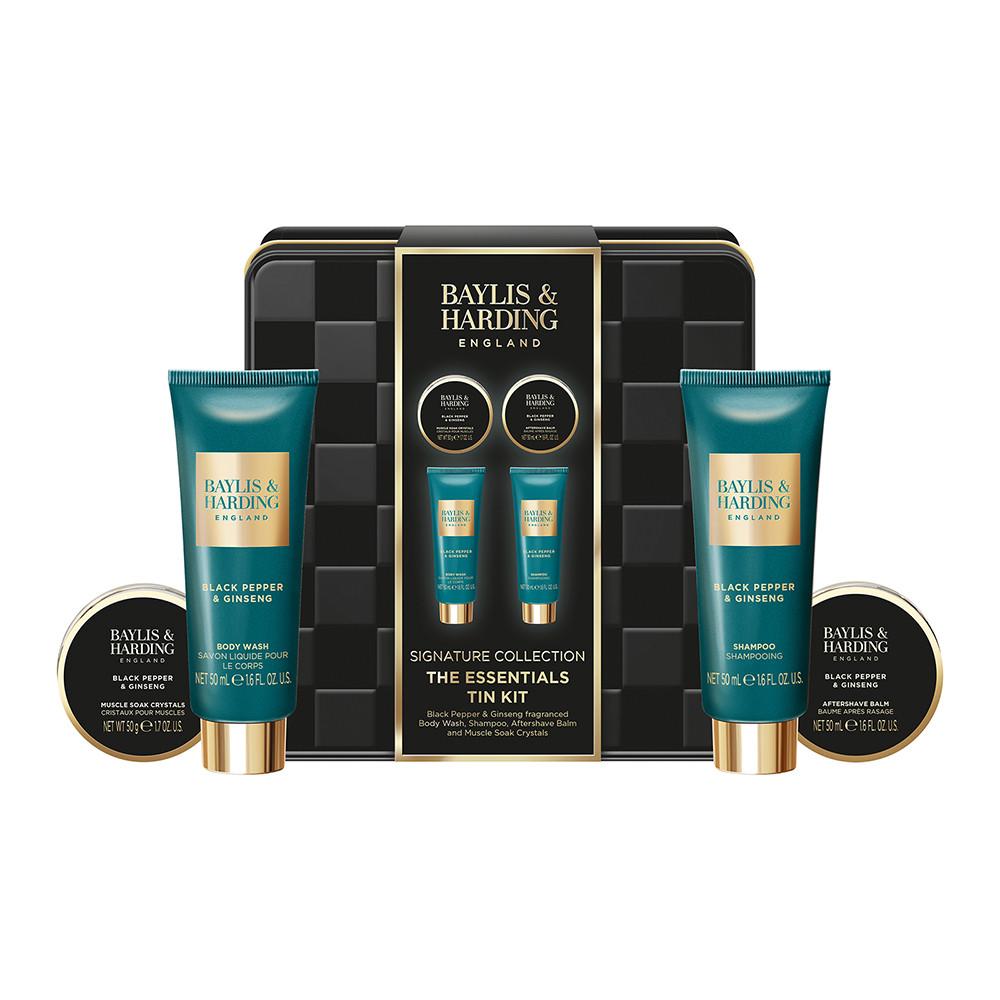 Baylis & Harding Black Pepper & Ginseng Men's The Essentials Tin Kit Gift Set Image 1