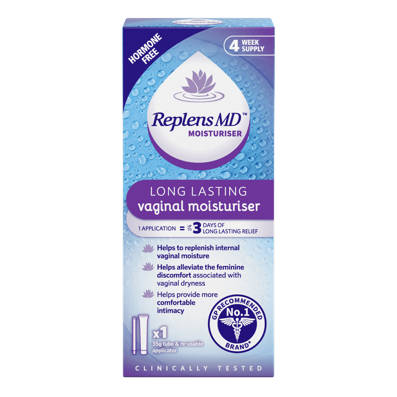 Replens Tube & Re-Usable Applicator 1 Month Treatment Image 1