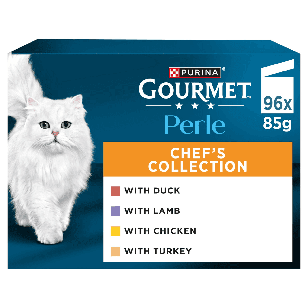 Gourmet Perle Mini Fillets in Gravy Chef's Collection Wet Cat Food Pouch 96x85g Image 1