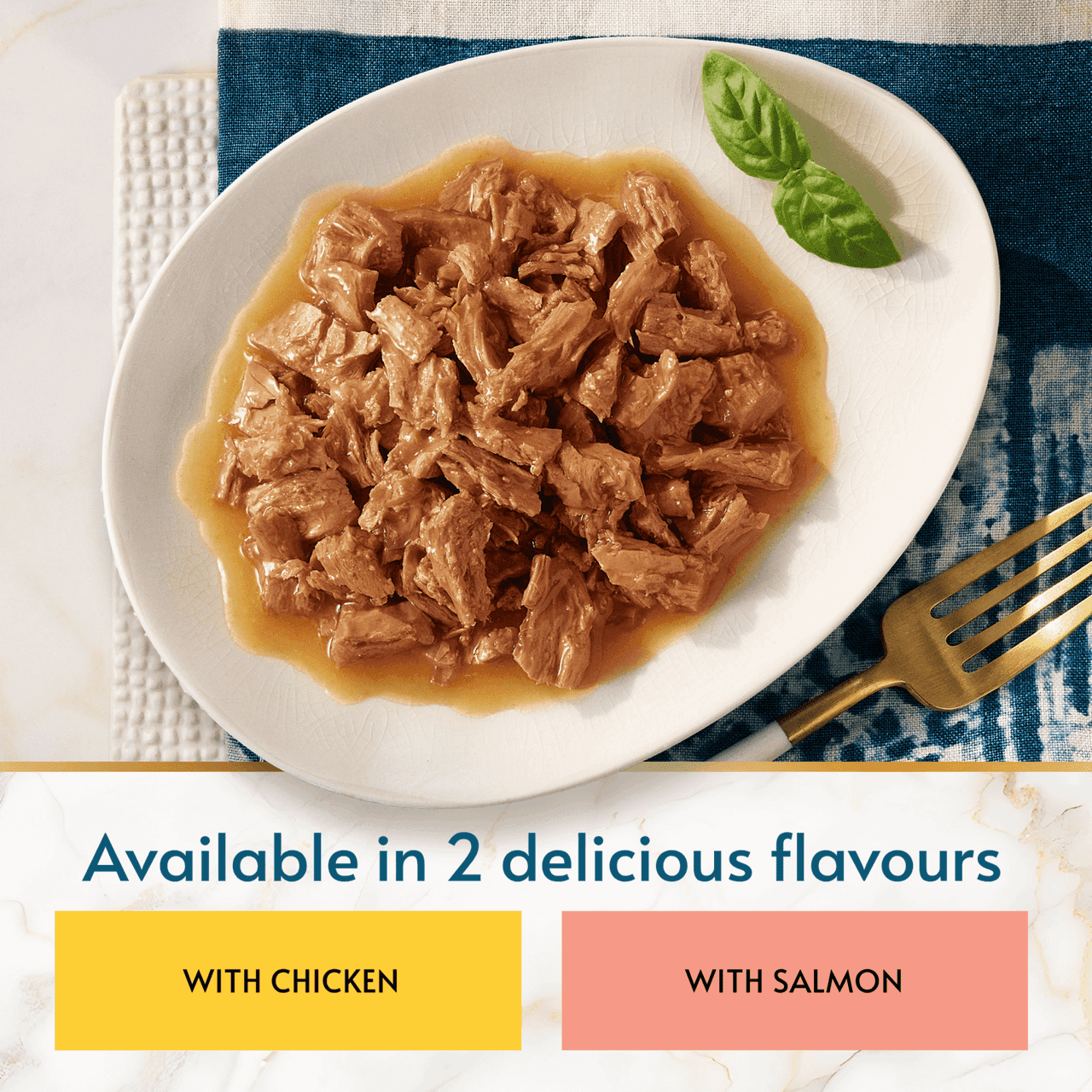 GOURMET Perle Juicy Mini Fillets in Gravy 7+ (Chicken, Salmon) Wet Cat Food 60x85g Image https://cdn11.bigcommerce.com/s-g585yu857h/images/stencil/1280w/products/17494/36554/8445291536180_T61__34823.1788877247.png1