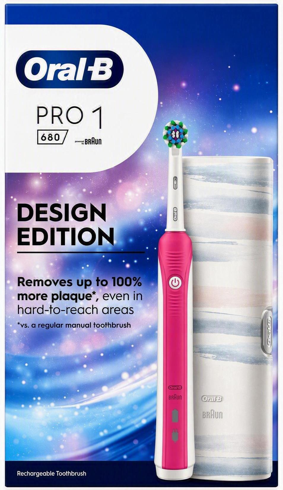 Oral-B Pro Series 1 Pink Electric Toothbrush with Case Image 1