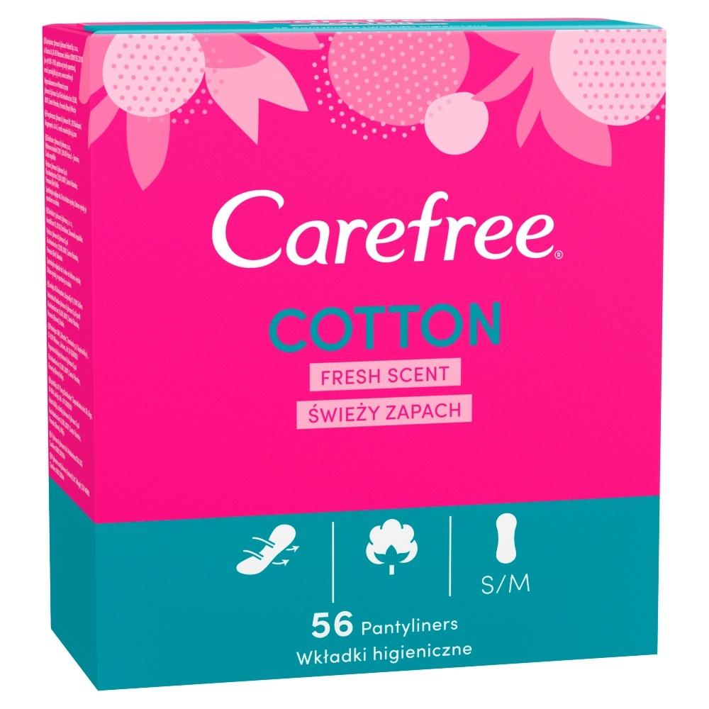 Carefree Cotton Fresh Scent Pantyliners 56 Pack Image 1