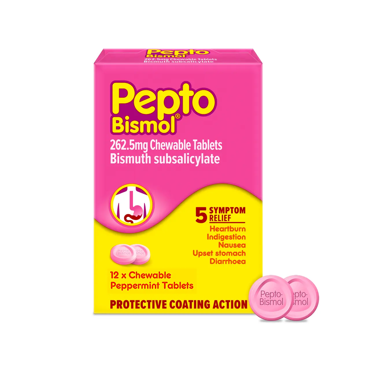 Pepto Bismol 12 Chewable Tablets Image 1