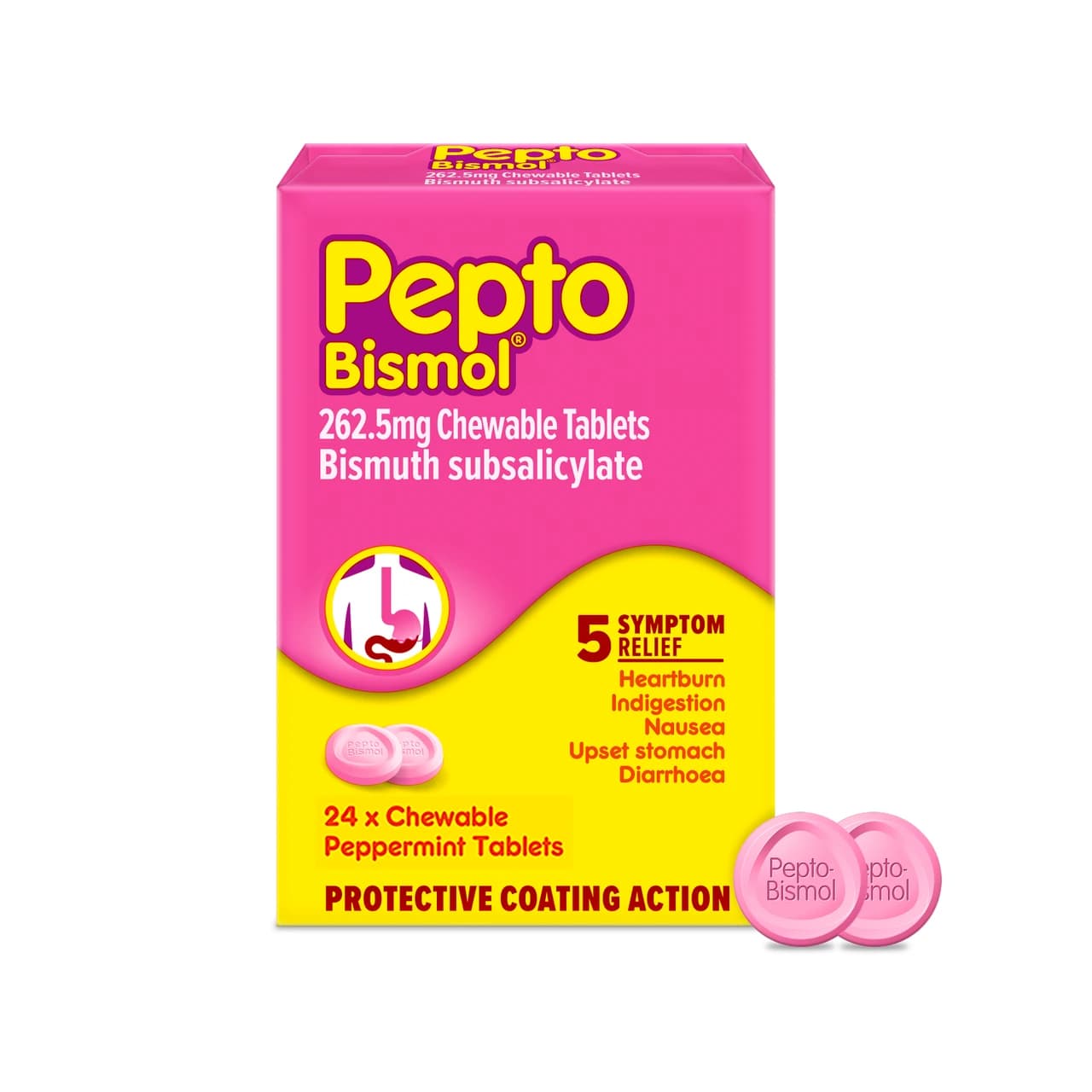Pepto Bismol 24 Chewable Tablets Image 1