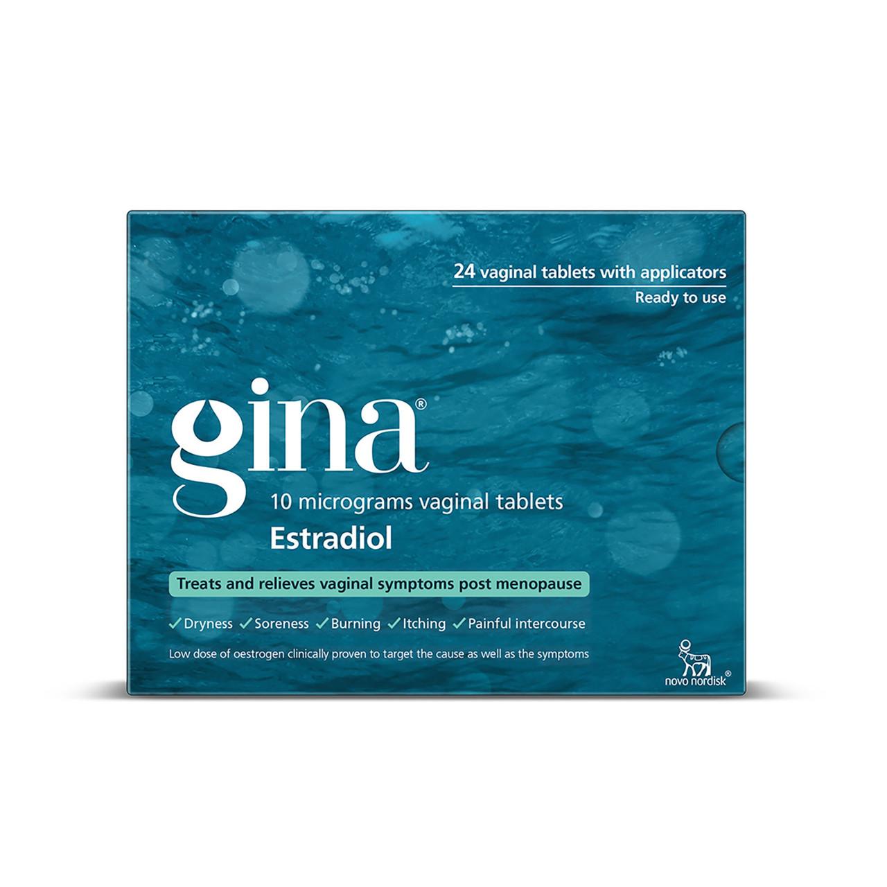 Gina 10mcg Vaginal Tablets - Estradiol 24 with Applicators Image 1