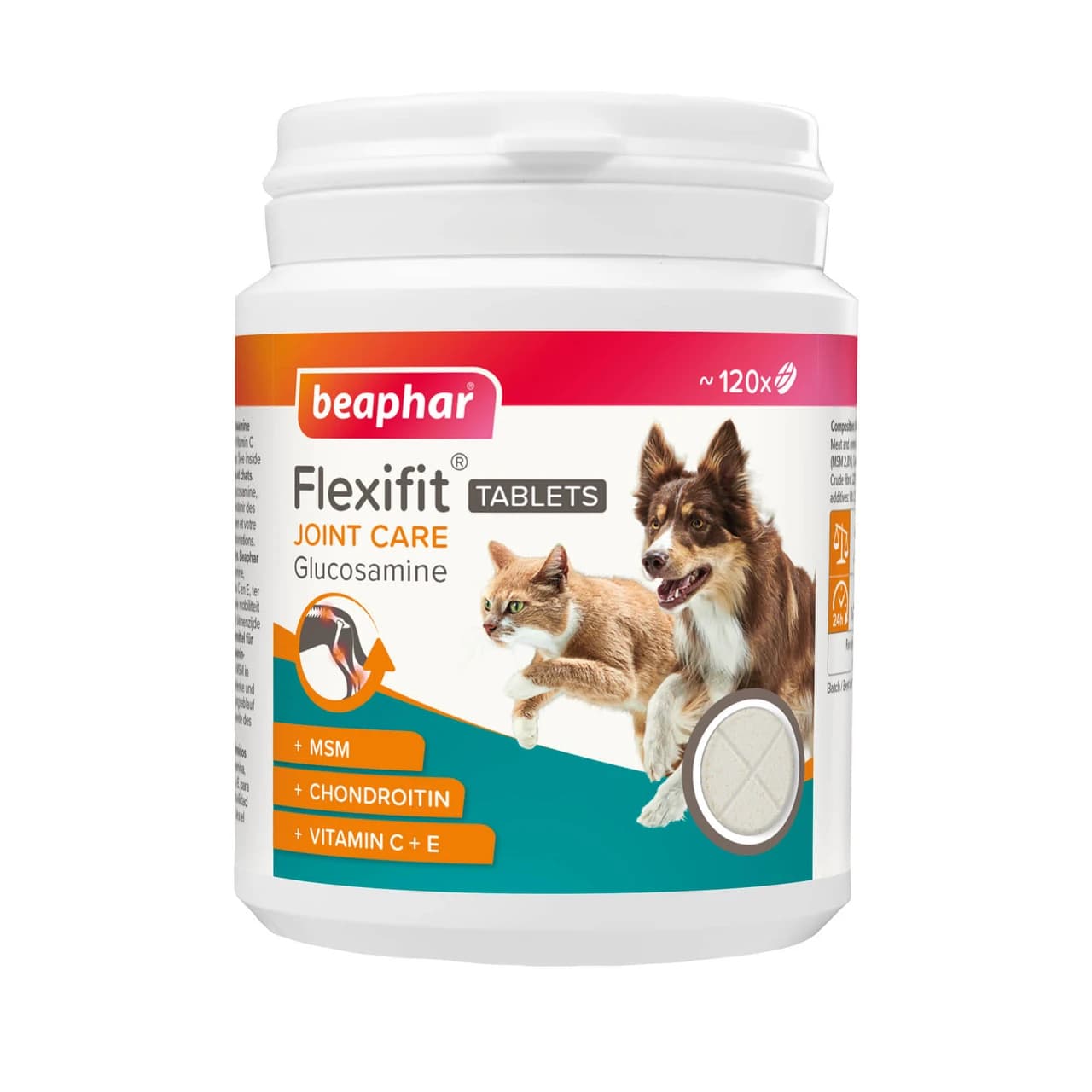 Beaphar Flexifit Glucosamine Tablets for Cats & Dogs 120 Tablets Image 1
