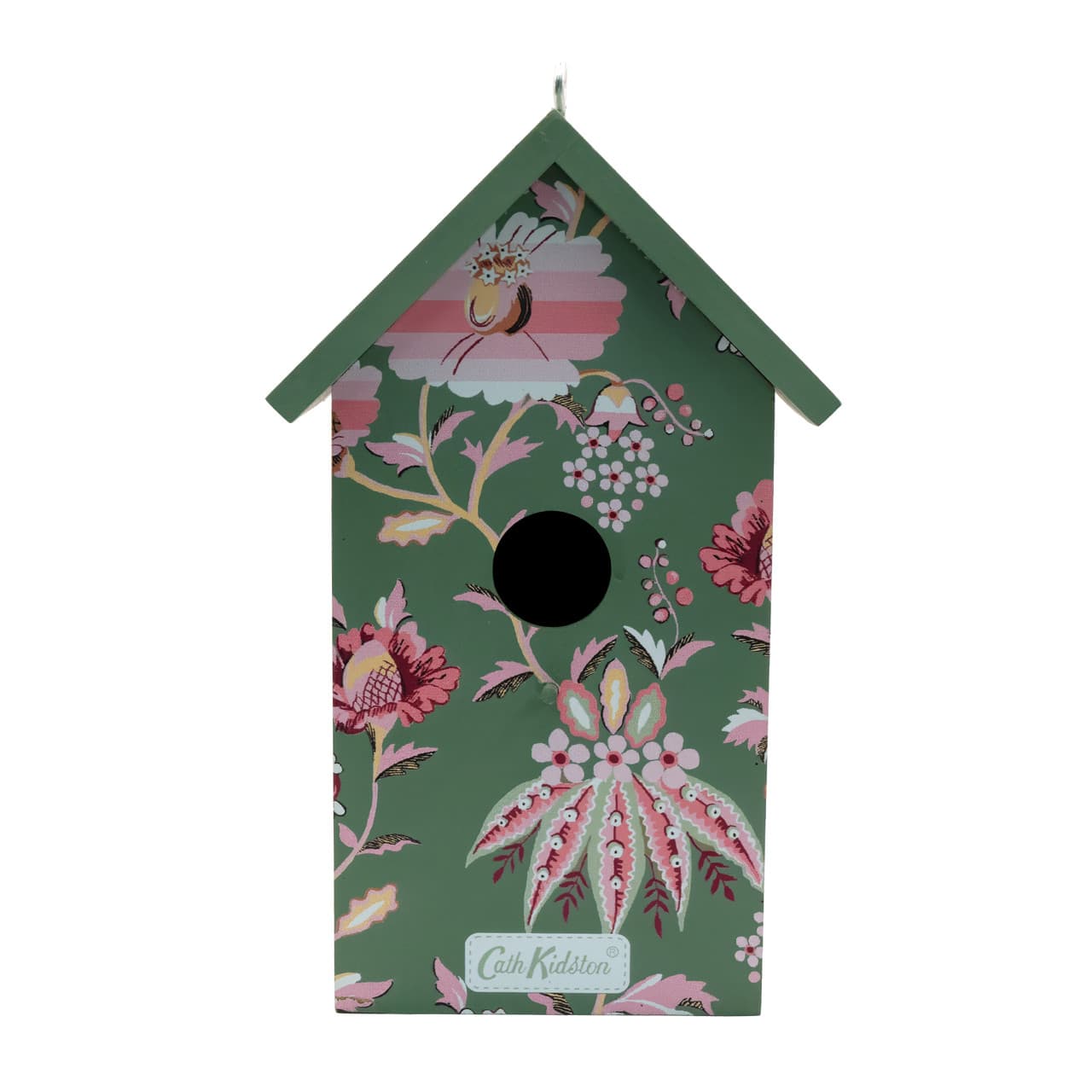 Cath Kidston Green Floral Wooden Bird House Image 1