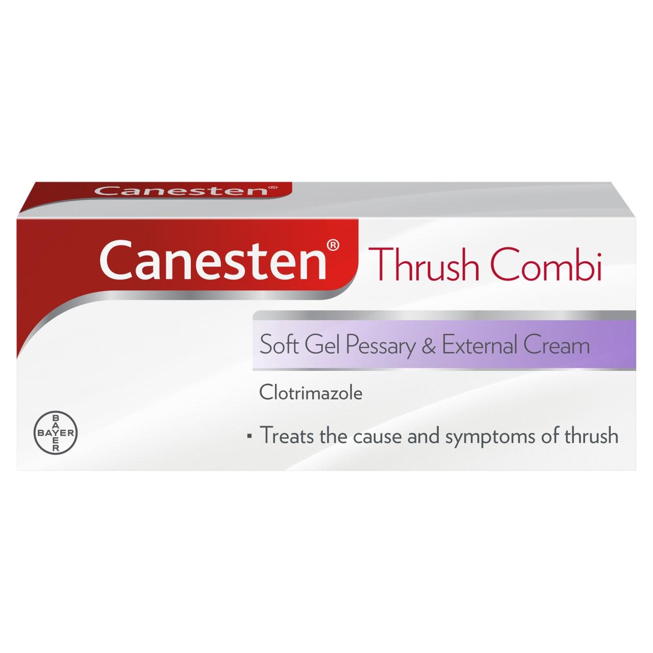 Canesten Thrush Soft Gel Pessary & Cream Combi 1 Pack Image 1