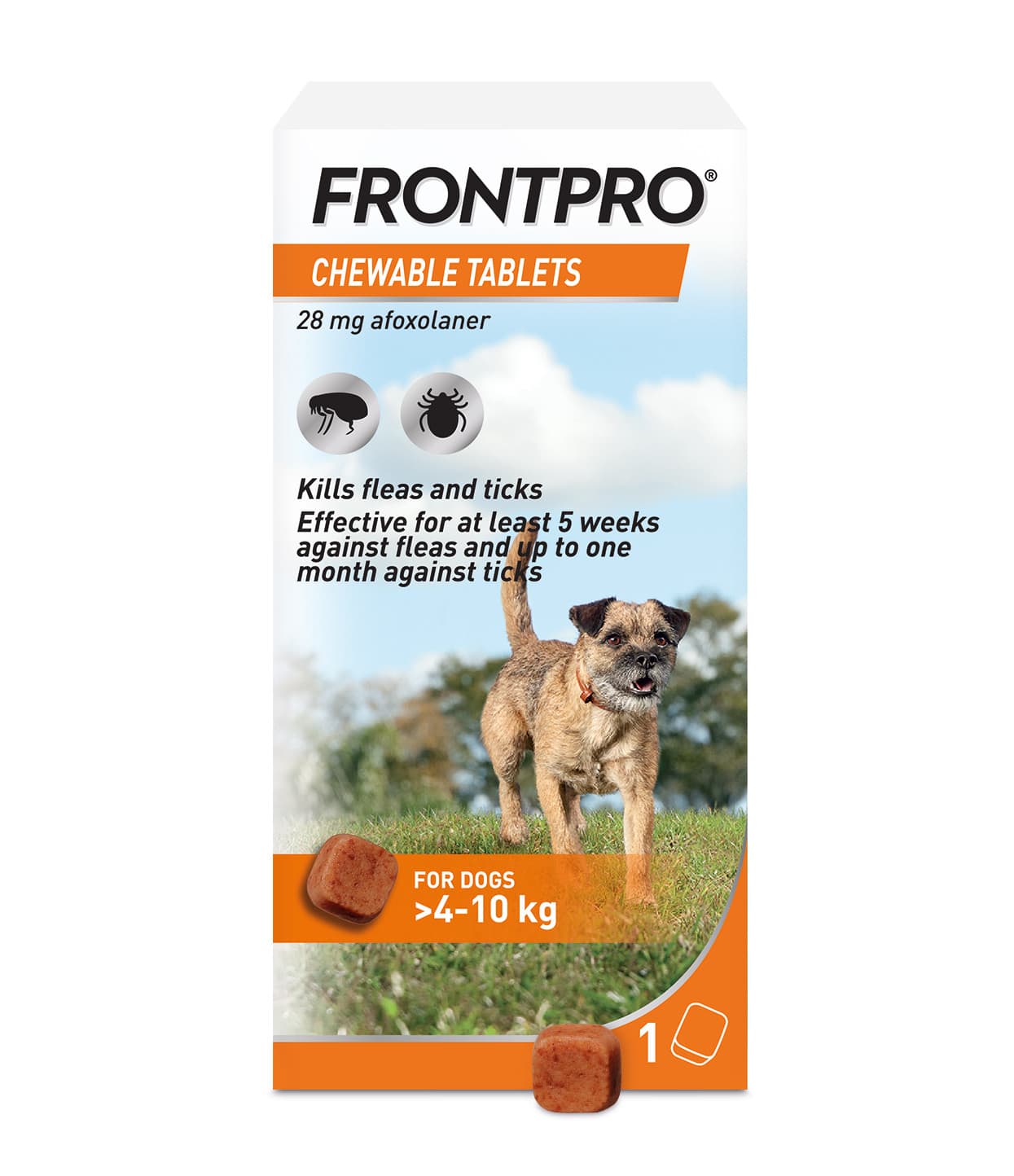 Frontpro 28mg Chewable Tablet Dog 4-10kg Med 1Pk Image 1