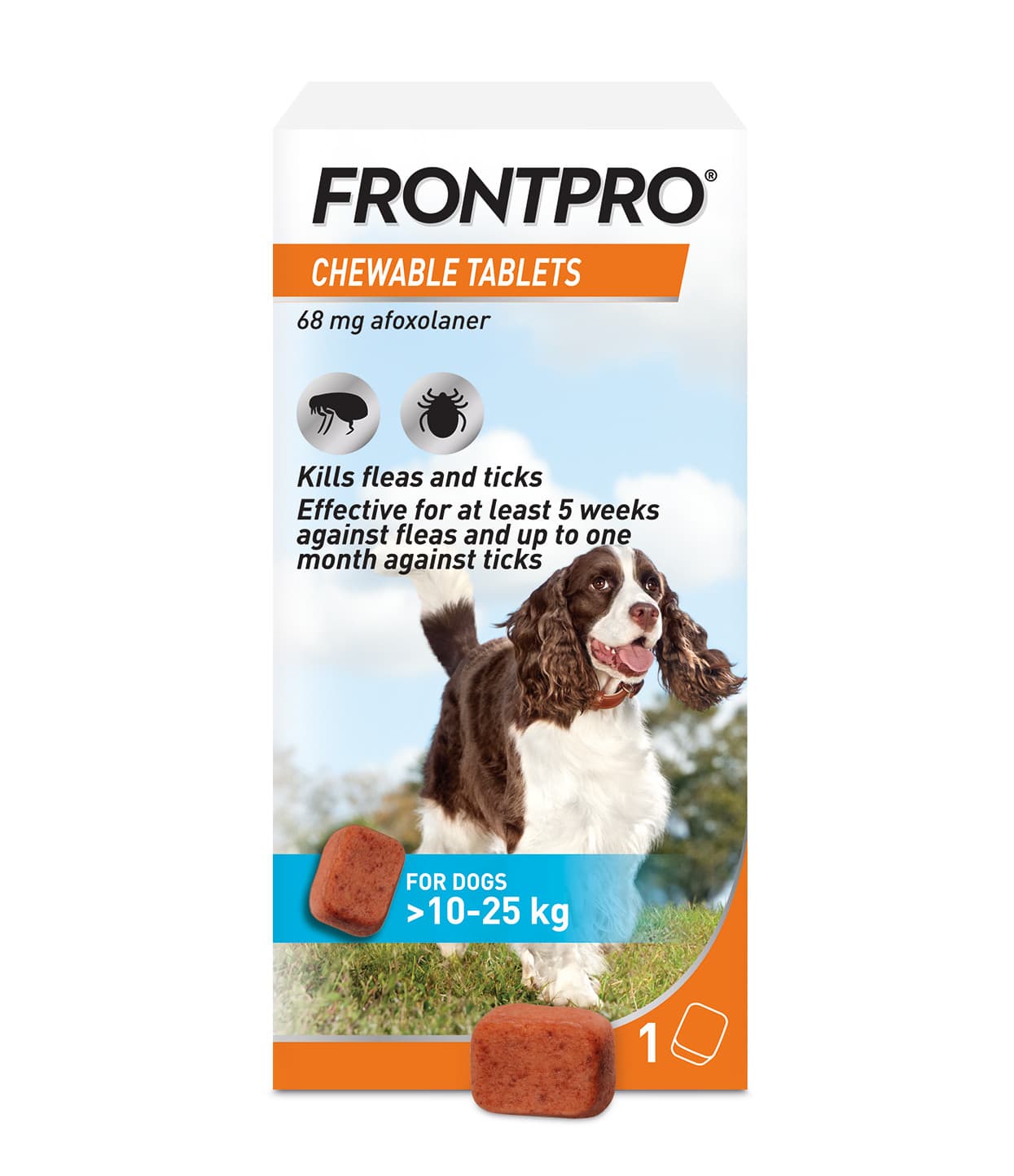 Frontpro 68mg Chewable Tablet Dog 10-25kg Lge 1Pk Image 1