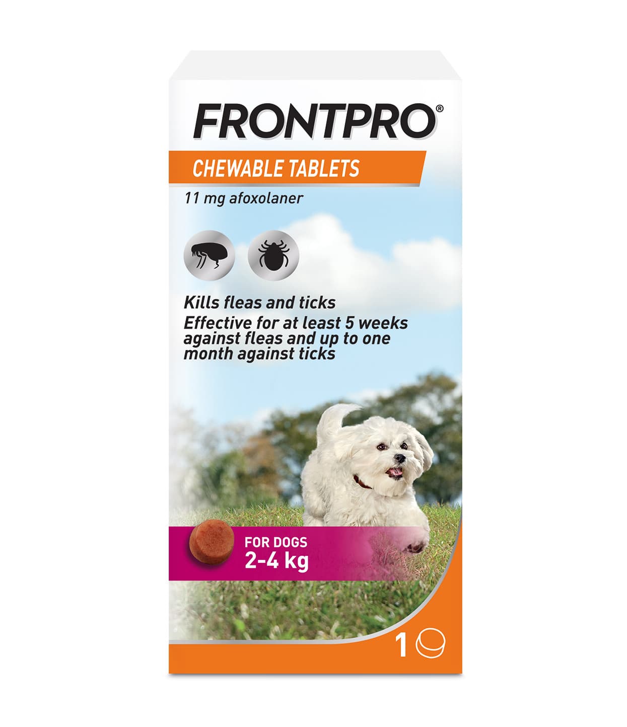 Frontpro 11mg Chewable Tablet Dog 2-4kg Sml 1Pk Image 1