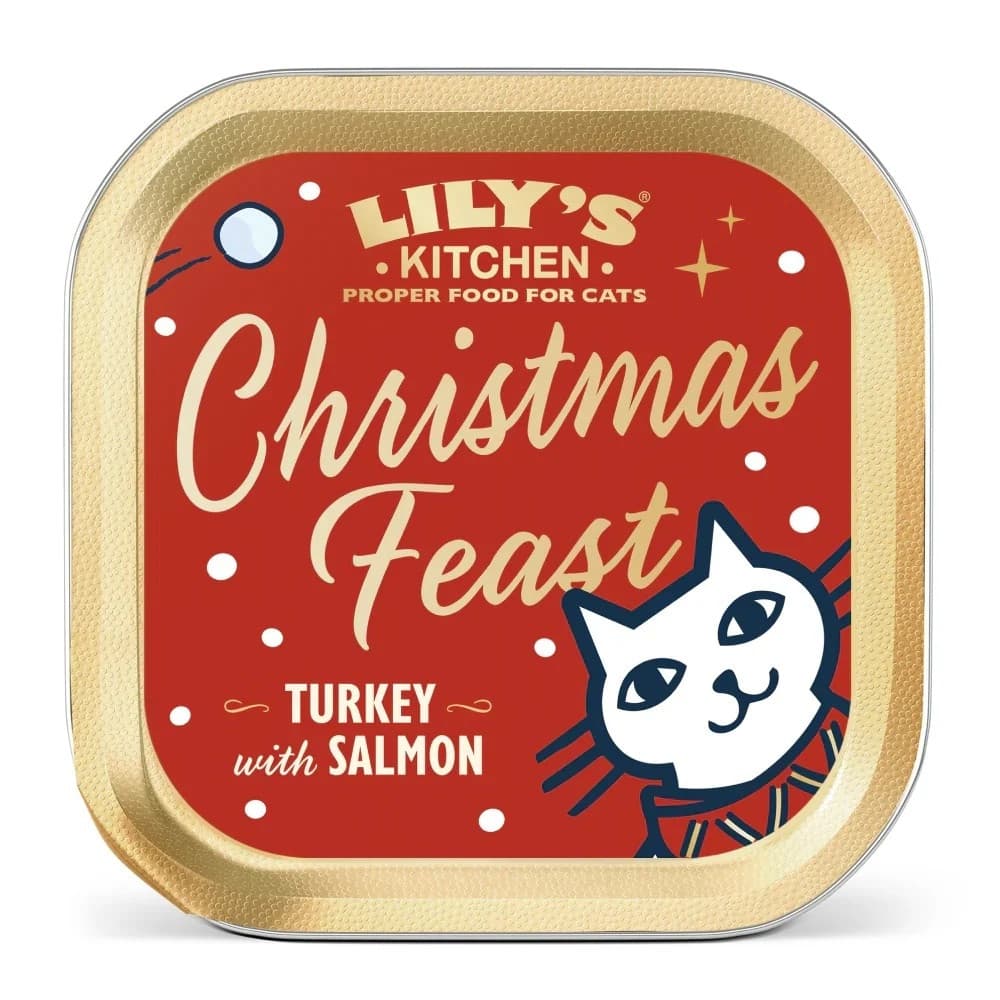 Lily's Kitchen Christmas Turkey & Salmon Pate Wt Food Tin, for Cats 85g Image 1