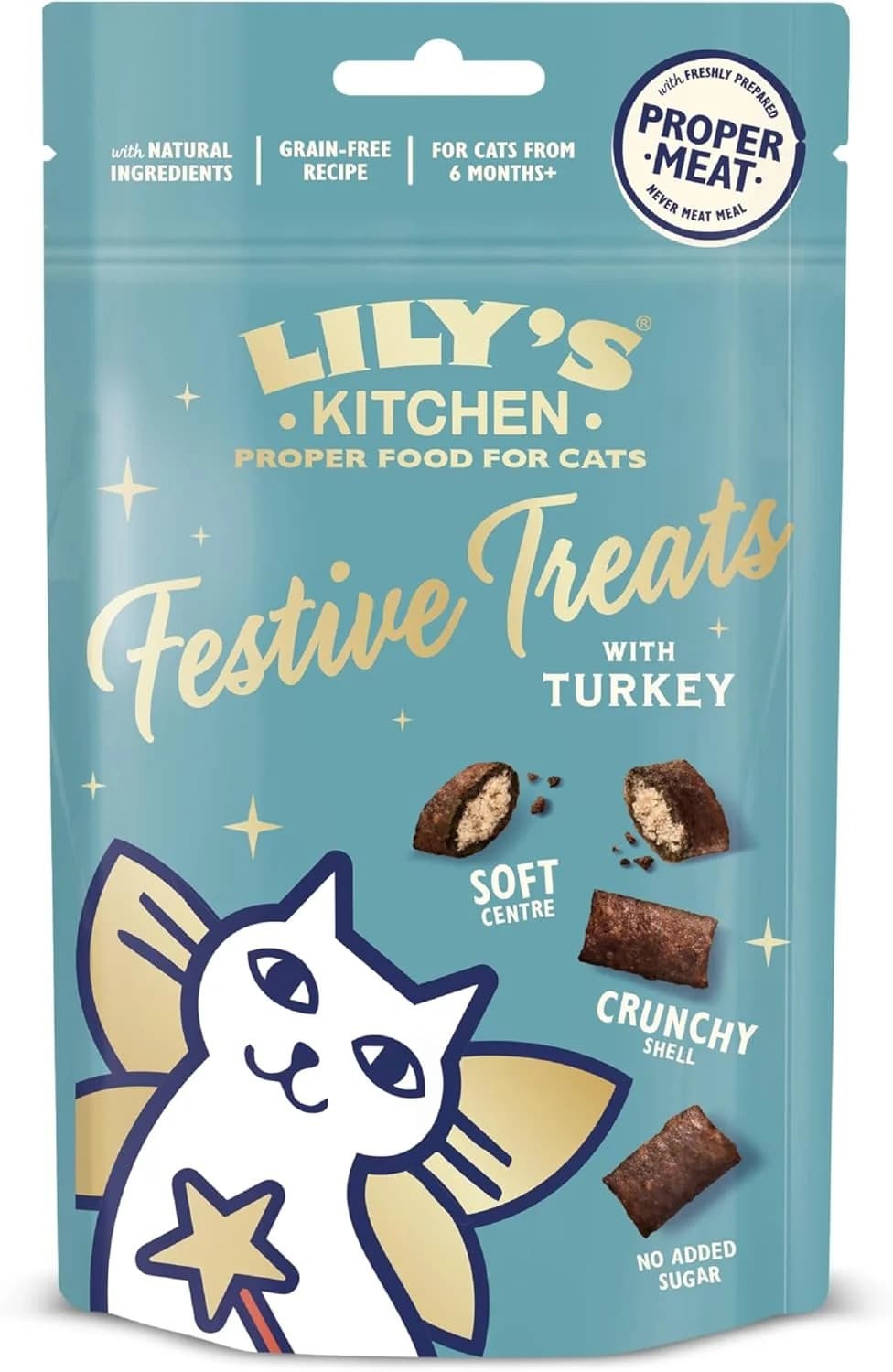 Lily's Kitchen Christmas Turkey Treats for Cats 60g Image 1