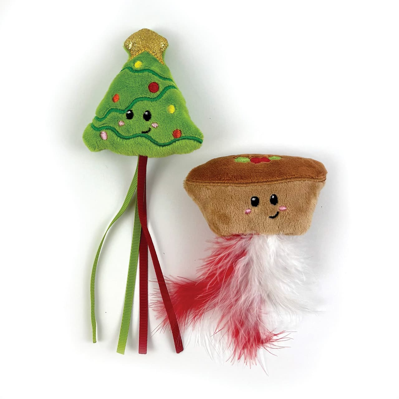 Happy Pet Christmas Feather Cat Toys 2pk Image 1
