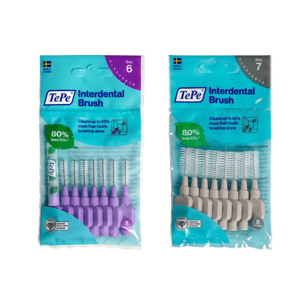 TePe Interdental Brushes Original Purple 8s & Original Grey 8s Image 1