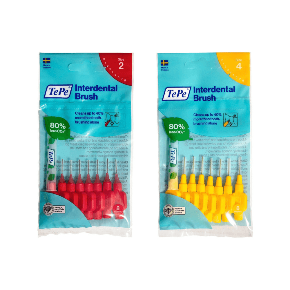TePe Interdental Brushes Original Red 8s & Original Yellow 8s Image 1