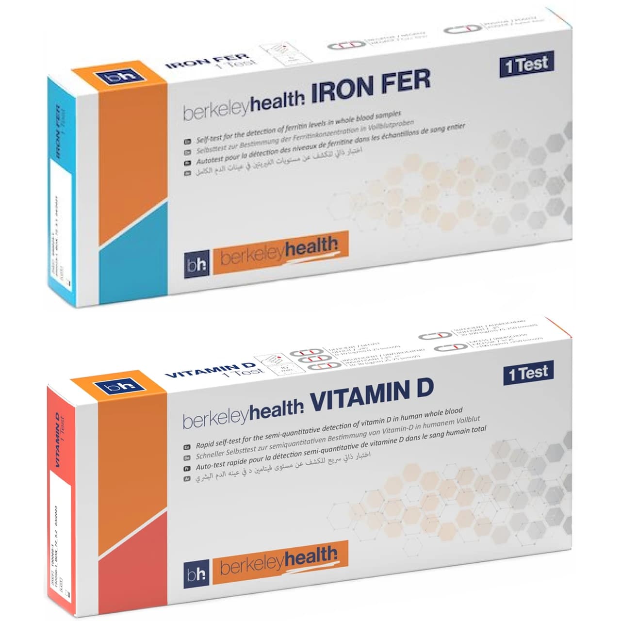 Berkeley Health Vitamin D & Iron Ferritin Rapid Self-Test Kit Image 1