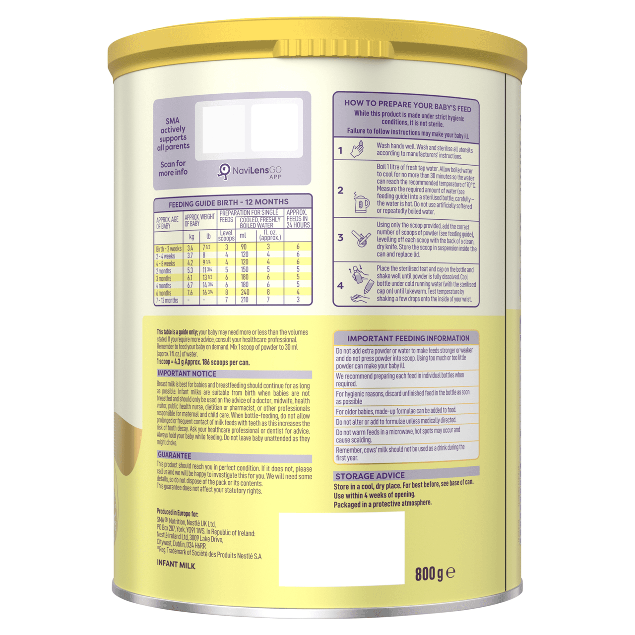 SMA First Infant Milk From Birth 800g Image https://cdn11.bigcommerce.com/s-g585yu857h/images/stencil/1280w/products/2043/3181/SMA-First-Infant-Milk-From-Birth__11647__95744.1740667831.png1