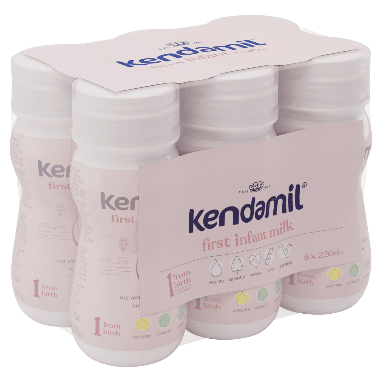 Kendamil Ready to Feed First Infant Milk 6 Pack 250ml x 6 Image 1