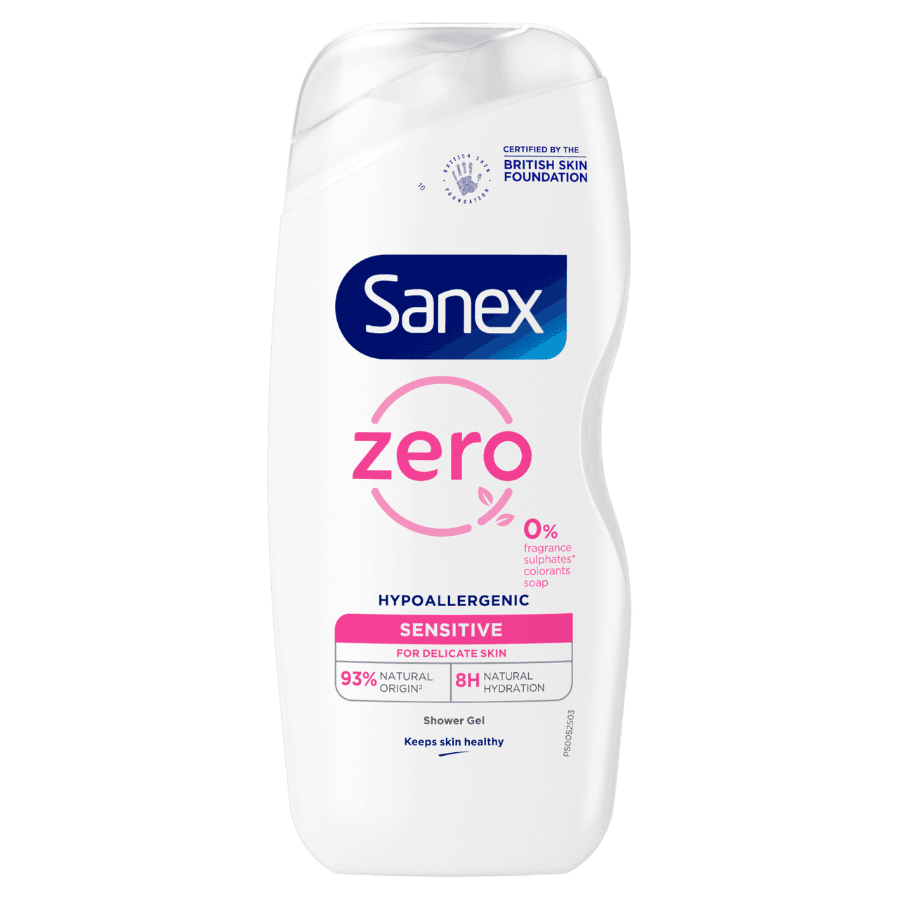 Sanex Zero% Sensitive Skin Shower Gel 225ml Image 1