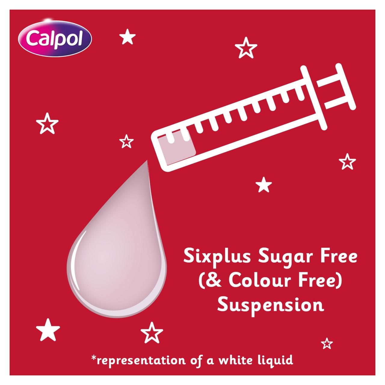 Calpol Six Plus Sugar Free Suspension 200ml Image https://cdn11.bigcommerce.com/s-g585yu857h/images/stencil/1280w/products/2251/38307/05010123730642_T61___26030.1787921244.jpg1