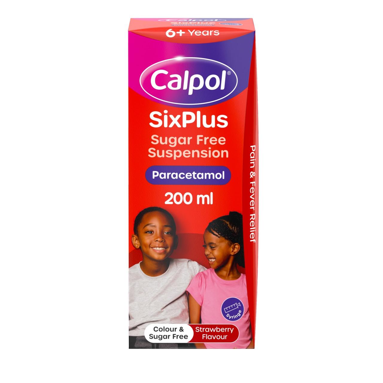 Calpol Six Plus Sugar Free Suspension 200ml Image 1