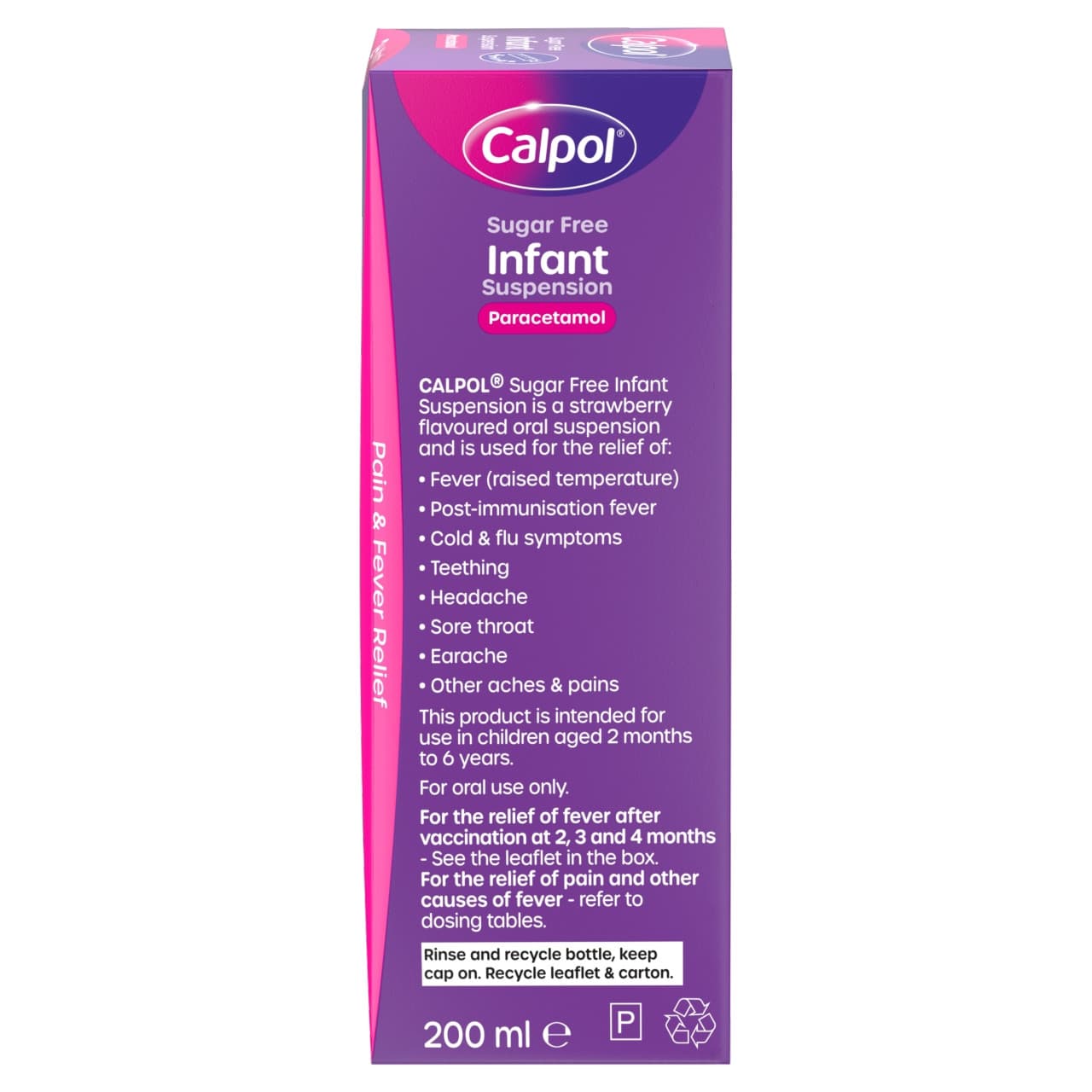 Calpol Infant Suspension - Sugar Free 200ml Image https://cdn11.bigcommerce.com/s-g585yu857h/images/stencil/1280w/products/2254/38352/05010123722661_T24___91799.1787935515.jpg1
