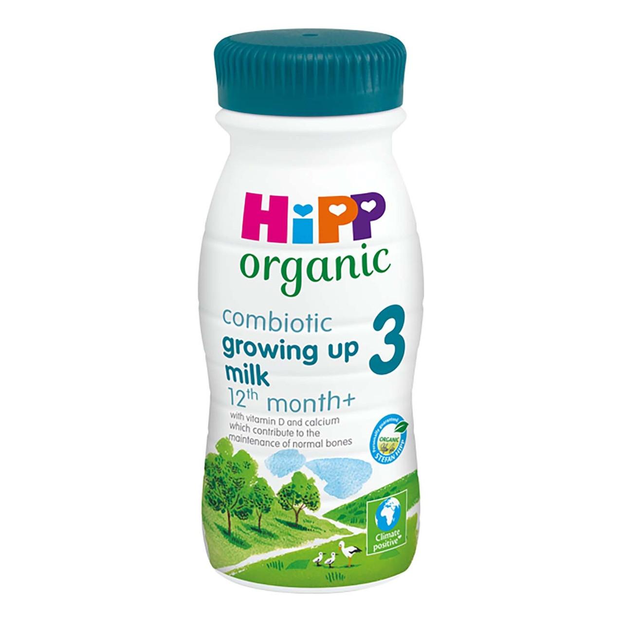 HiPP Organic 3 Growing Up Baby Milk Ready To Feed Bottle From 1 Year+ 200ml Image 1