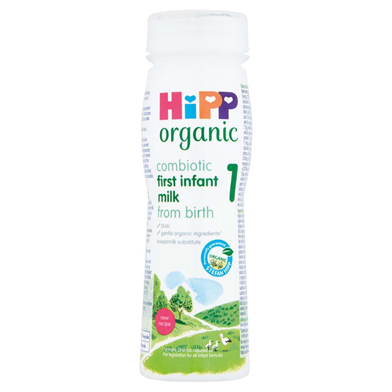 HiPP Organic 1 First Infant Baby Milk Ready To Feed Bottle From Birth 200ml Image 1