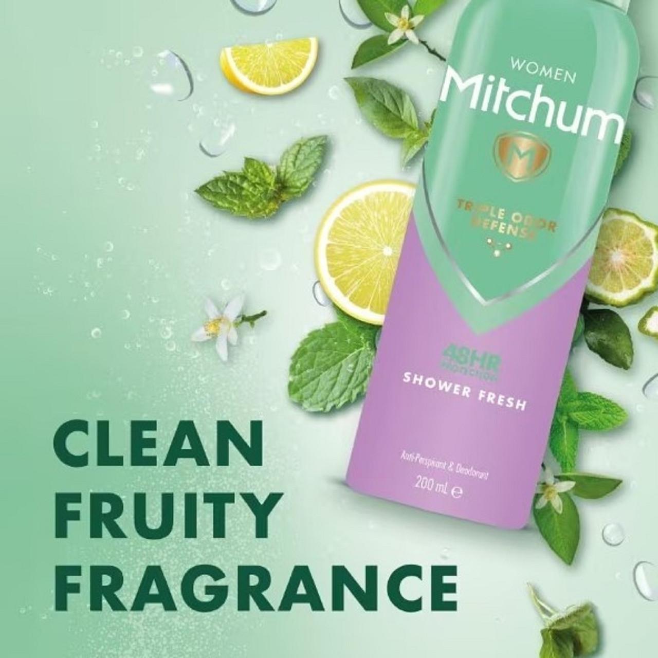 Mitchum Women Triple Odor Defense Anti-Perspirant & Deodorant Shower Fresh 200ml Image https://cdn11.bigcommerce.com/s-g585yu857h/images/stencil/1280w/products/2308/3745/Mitchum-Women-Triple-Odor-Defense-Anti-Perspirant-%26-Deodorant-Shower-Fresh__10445__76962.1740667851.jpg1