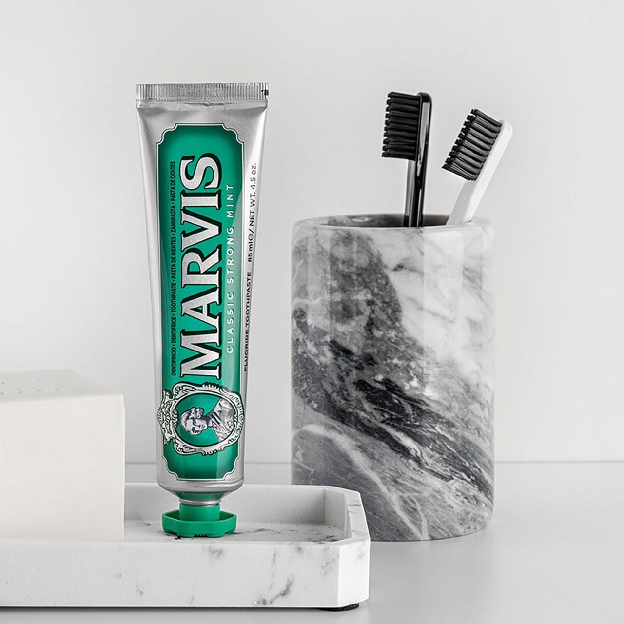 Marvis Classic Strong Mint Toothpaste 85ml Image https://cdn11.bigcommerce.com/s-g585yu857h/images/stencil/1280w/products/2349/3825/Marvis-Classic-Strong-Mint-Toothpaste__13015__04999.1740667851.jpg1