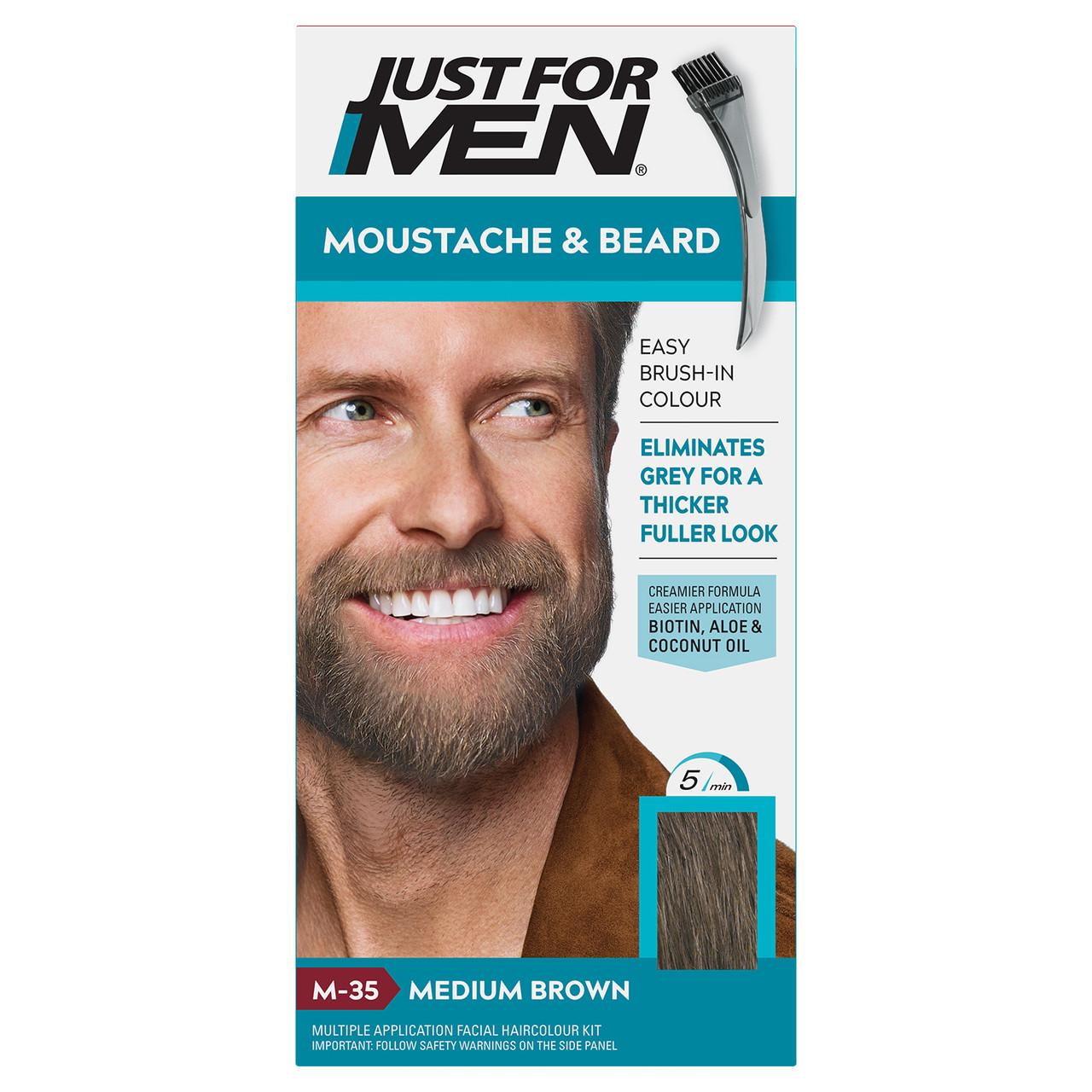 Just For Men Moustache & Beard Medium Brown Hair Dye M-35 Image https://cdn11.bigcommerce.com/s-g585yu857h/images/stencil/1280w/products/2427/3990/Just-For-Men-Moustache-%26-Beard-Brush---In-Colour---Medium-Brown__61501__13441.1781189532.jpg1
