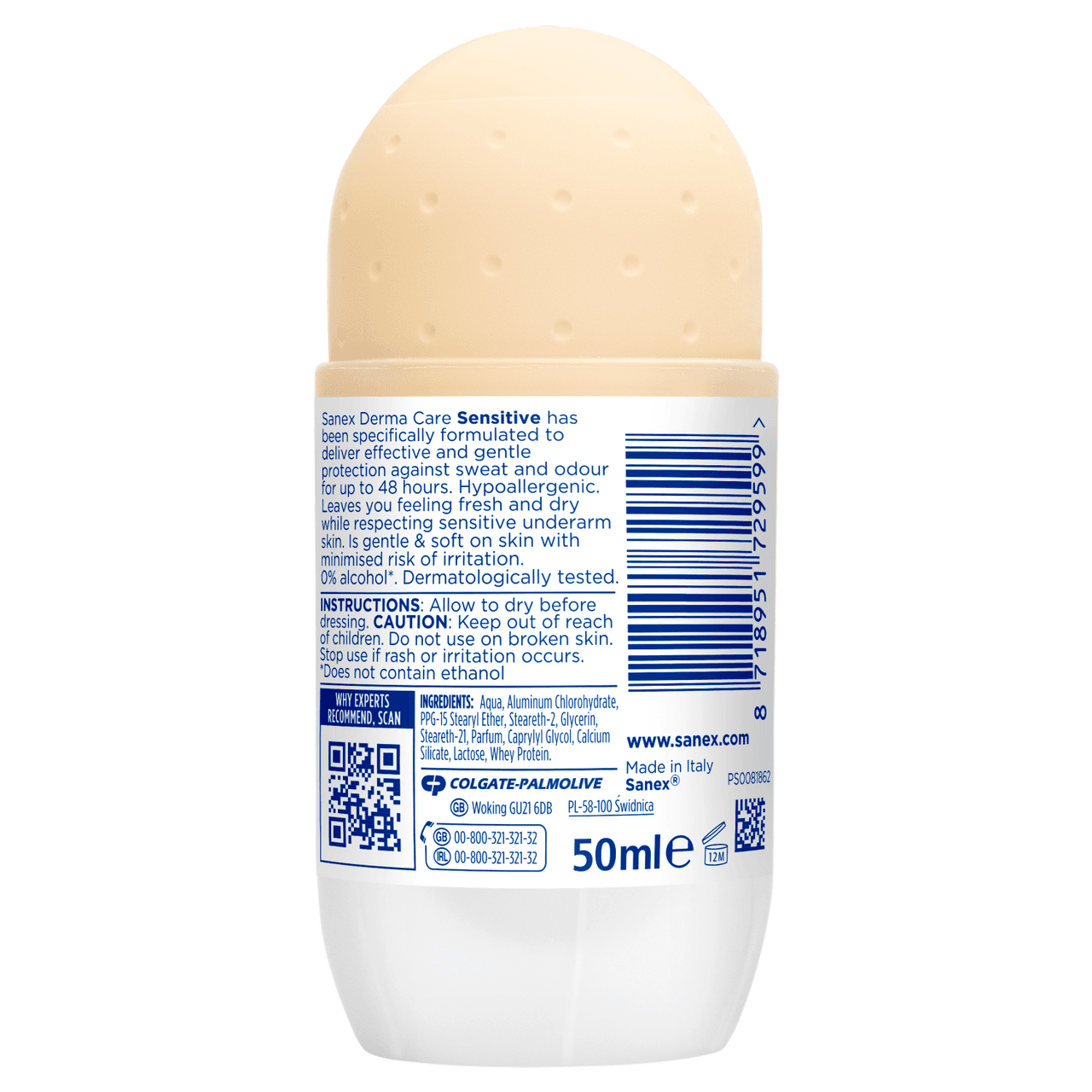 Sanex Dermo Anti-Perspirant Roll-On Sensitive 50ml Image https://cdn11.bigcommerce.com/s-g585yu857h/images/stencil/1280w/products/2450/28786/0003557_B__93175.1781189327.png1