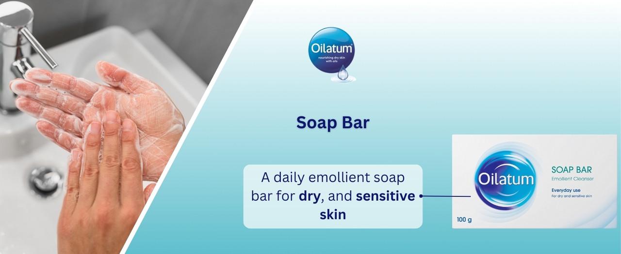 Oilatum Soap Bar 100g Image https://cdn11.bigcommerce.com/s-g585yu857h/images/stencil/1280w/products/2465/19538/1._Oilatum_Soap_bar_images___21171.1781189336.jpg1