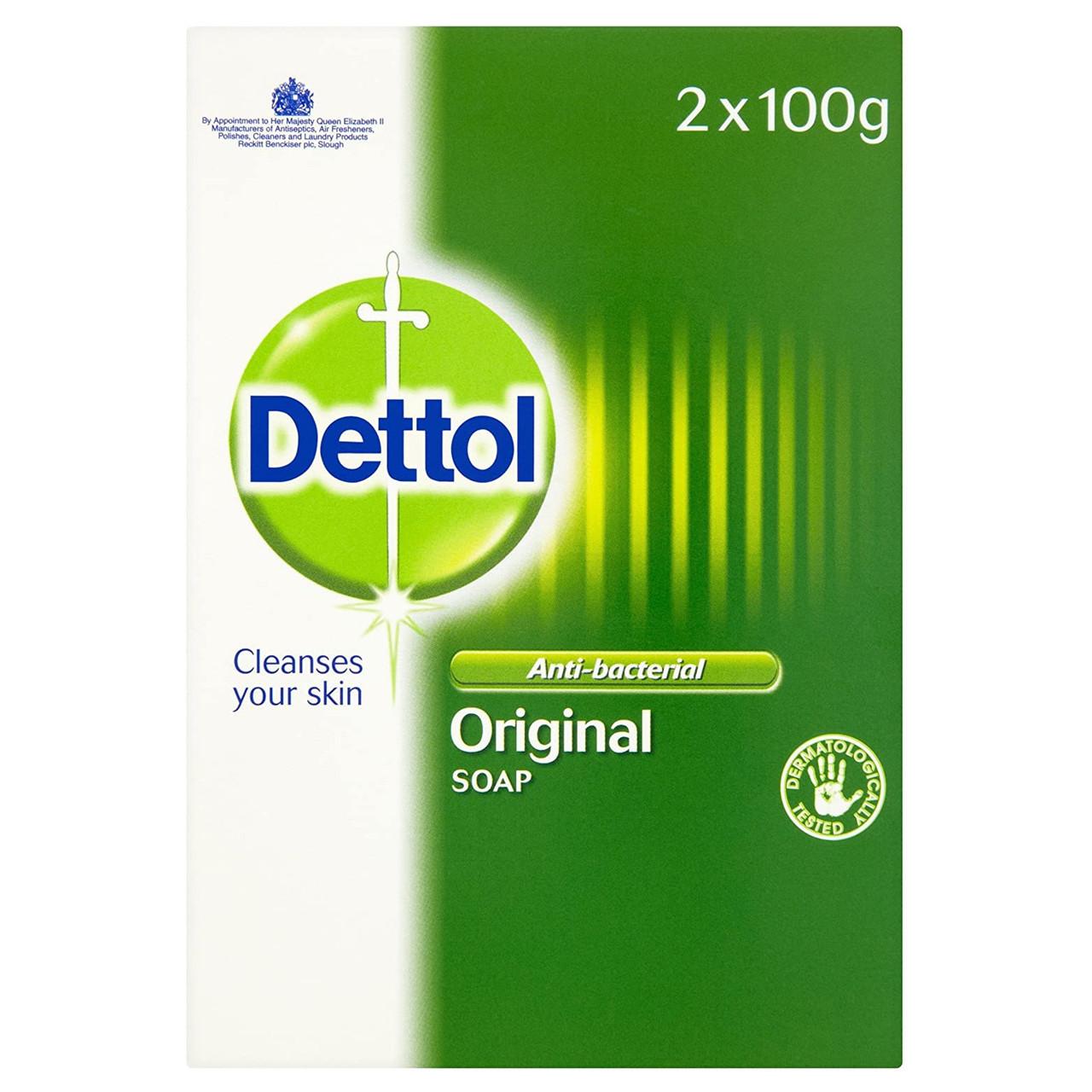 Dettol Anti-Bacterial Original Bar Soap 2 x 100g Image 1